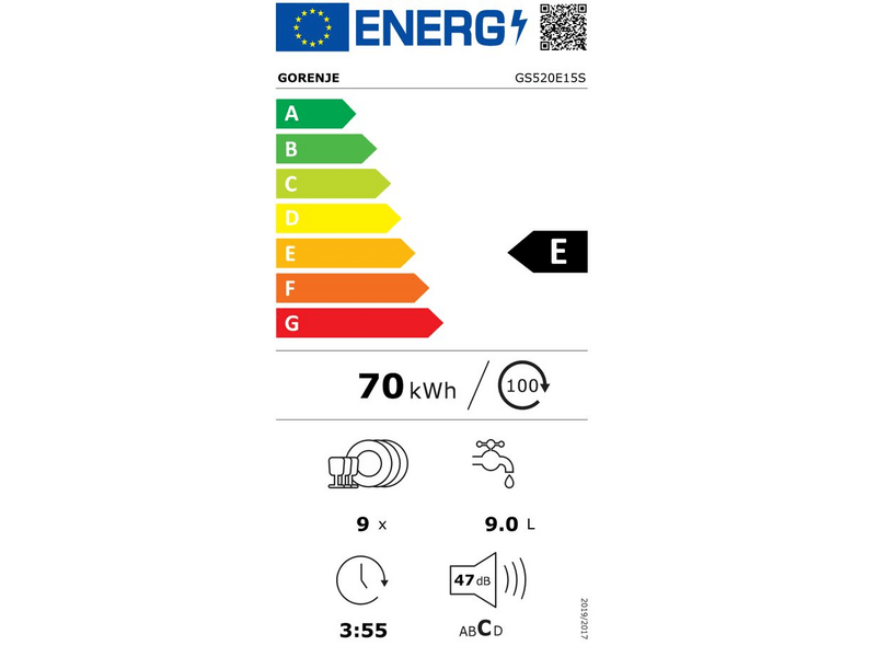 Gorenje GS520E15S Samostojeća perilica posuđa
