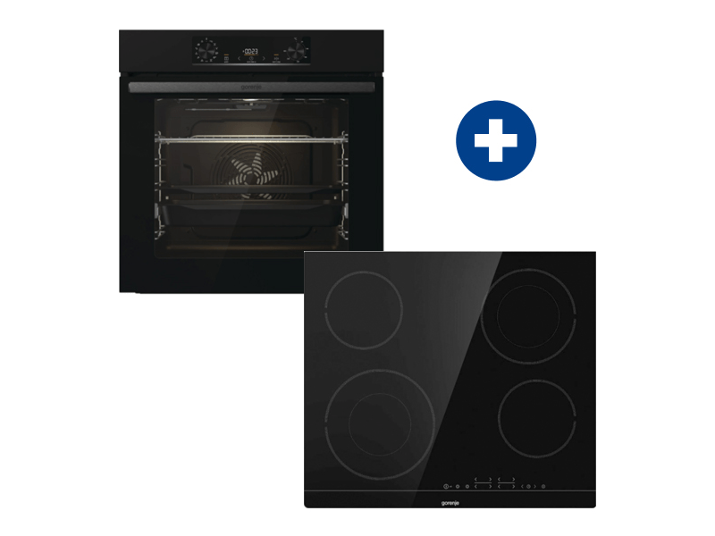 Gorenje BOS6737E06B Beépíthető sütő + Gorenje ECT644BSC Beépíthető kerámia főzőlap