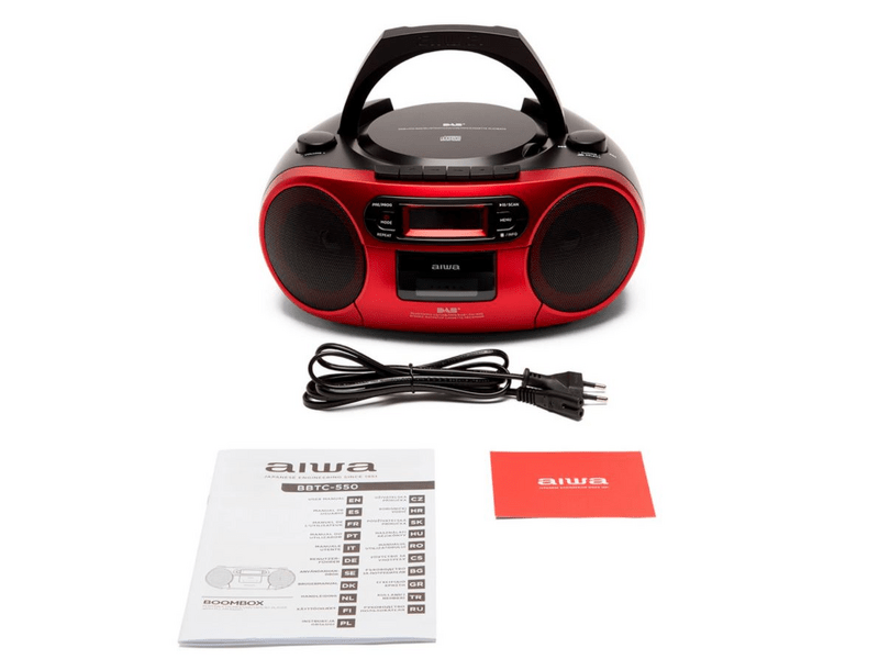 Aiwa BBTC-660DAB/RD Hordozható Boombox,
