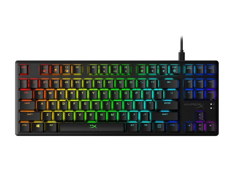 HYPERX 4P5P1AA Origins Core AQUA QWERTY Mechanikus Gamerbillentyűzet, RGB
