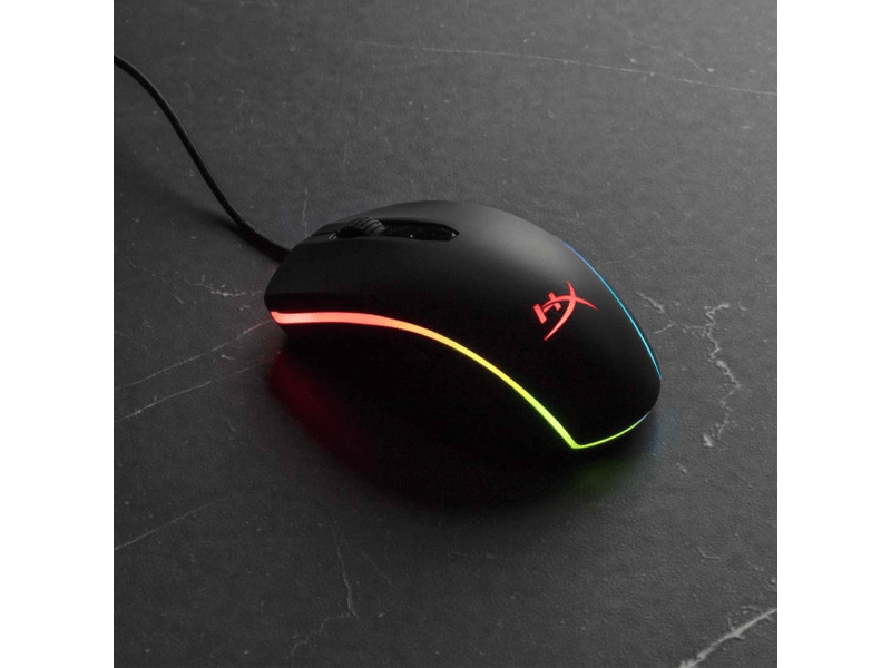 HYPERX Pulsefire Surge Gamer Egér, Fekete, RGB