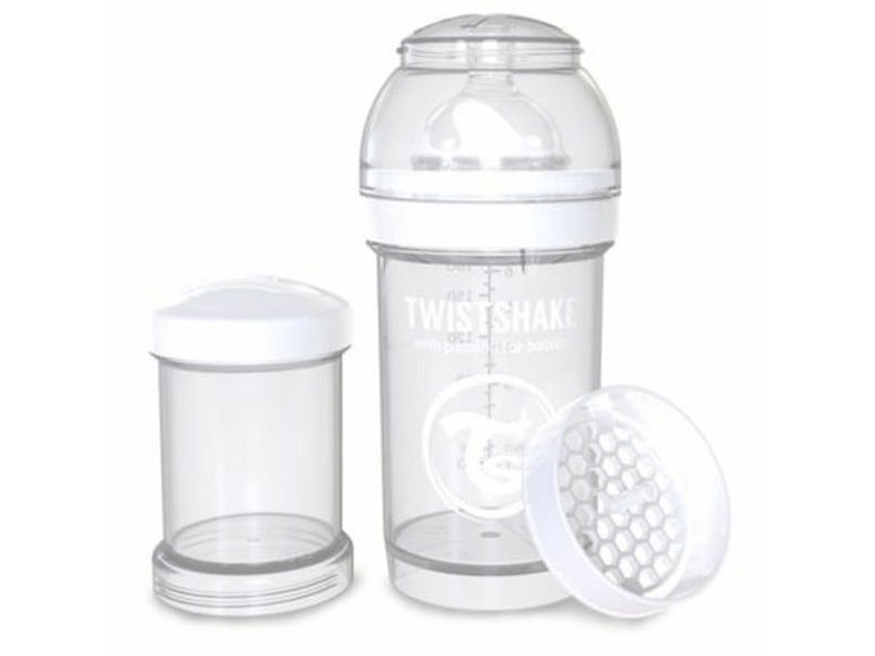 Twistshake TWS78006 Kólika elleni cumisüveg, 180ml, Fehér
