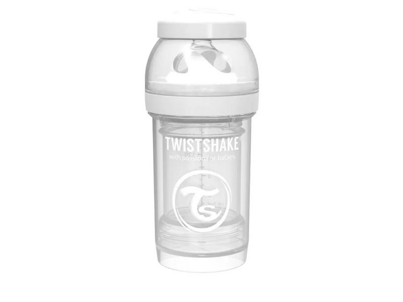 Twistshake TWS78006 Kólika elleni cumisüveg, 180ml, Fehér