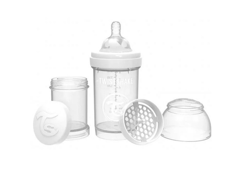 Twistshake TWS78006 Kólika elleni cumisüveg, 180ml, Fehér
