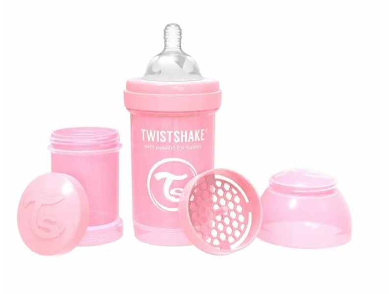 Twistshake kólika ell. cüveg 180ml pink
