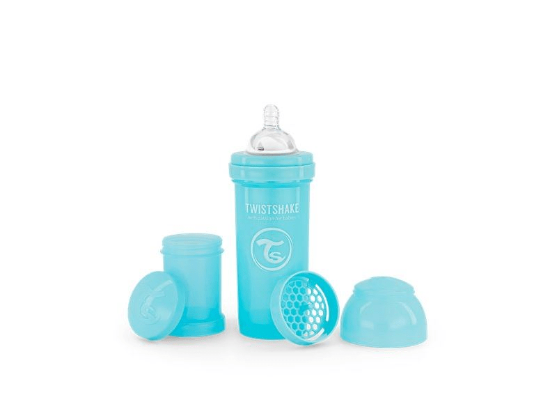 Twistshake TWS78256 Kólika elleni cumisüveg, 260 ml, Kék