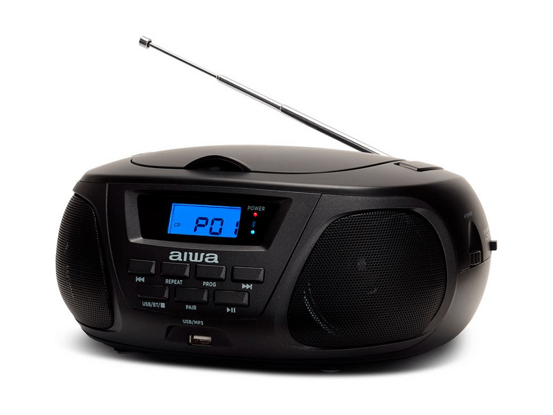 Aiwa BBTU-300BK MKII Hordozható CD lejátszó, Fekete