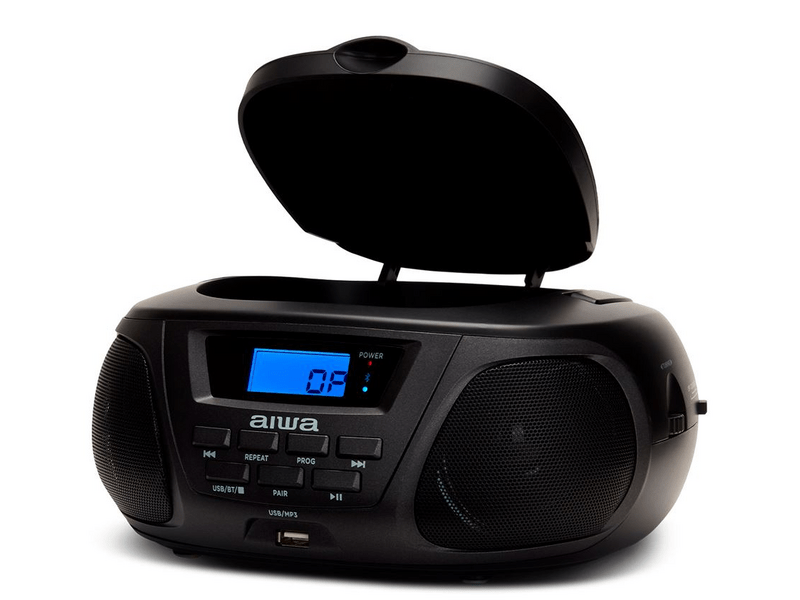 Aiwa BBTU-300BK MKII Hordozható CD lejátszó, Fekete