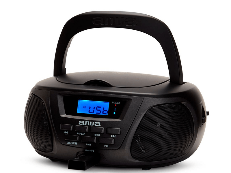 Aiwa BBTU-300BK MKII Hordozható CD lejátszó, Fekete