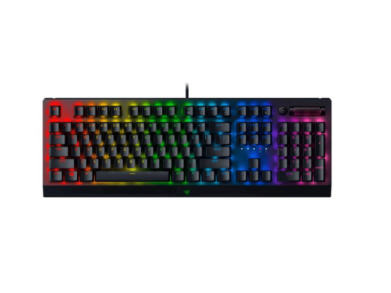 Razer BlackWidow V3 Green Switch RGB Gamer Billentyűzet, US (RZ03-0354010)
