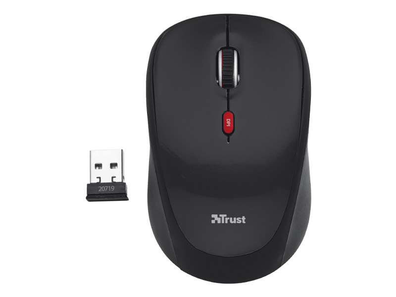 Trust WMS-111 Vezeték nélküli egér, fekete (20719)