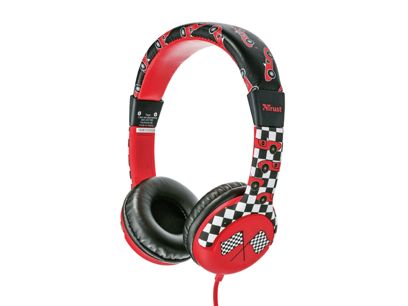 Trust Spila 20953 Autós fejhallgató gyerekeknek, Piros