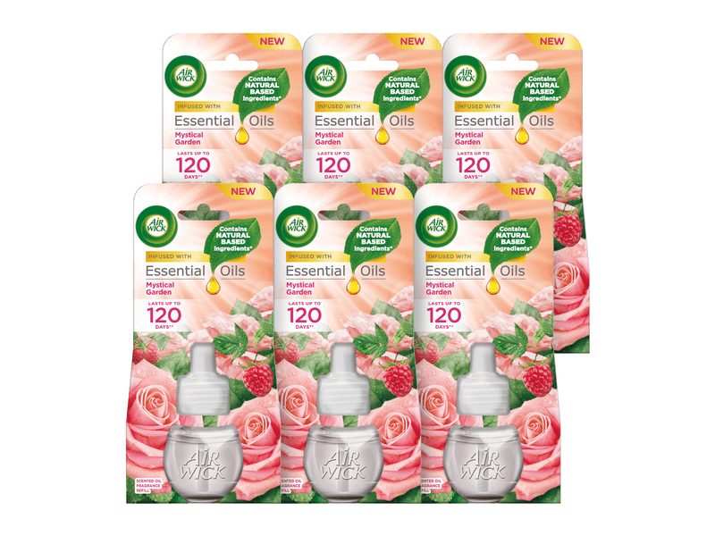 Air Wick utántöltő elektromos légfrissítőhöz - Titokzatos Kert, 6x19 ml