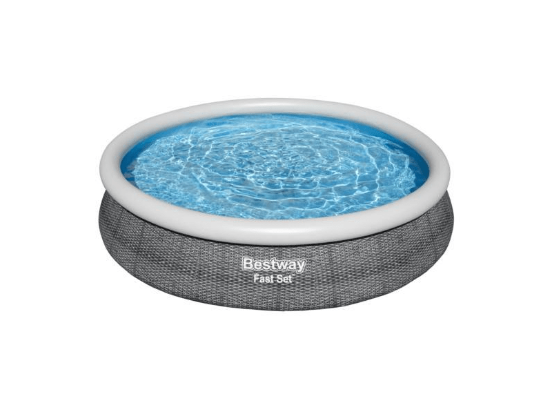 Bestway 57445 Rattan hatású felfújható karimájú medence szett, 366x76 cm