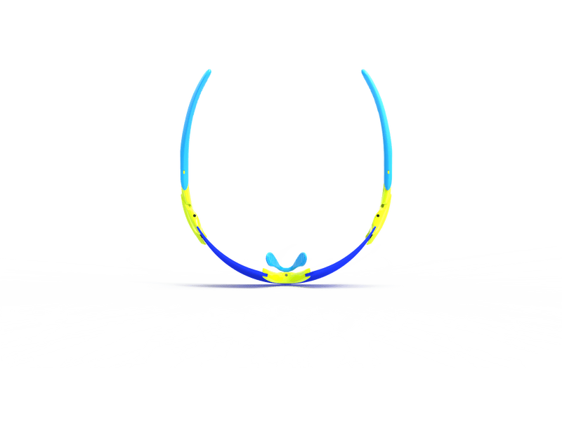 SH+ RG 5300 Sportszemüveg, fényes neon/Revo Laser blue