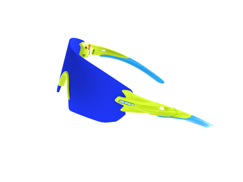 SH+ RG 5300 Sportszemüveg, fényes neon/Revo Laser blue