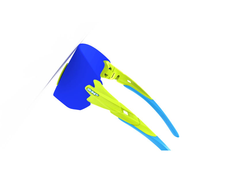 SH+ RG 5300 Sportszemüveg, fényes neon/Revo Laser blue