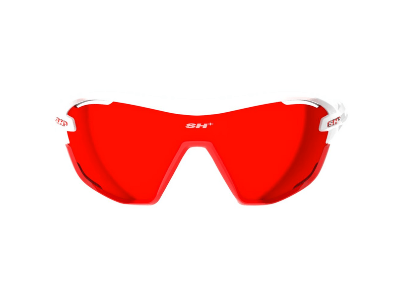 SH+ RG 5400 Sportszemüveg, fényes fehér/Revo Laser Red
