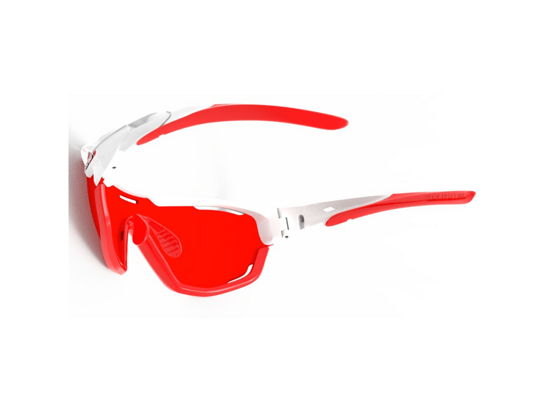 SH+ RG 5400 Sportszemüveg, fényes fehér/Revo Laser Red