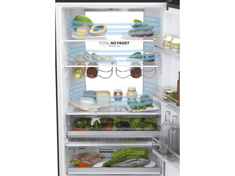 Haier HTW7720DNGB Háromajtós hűtőszekrény