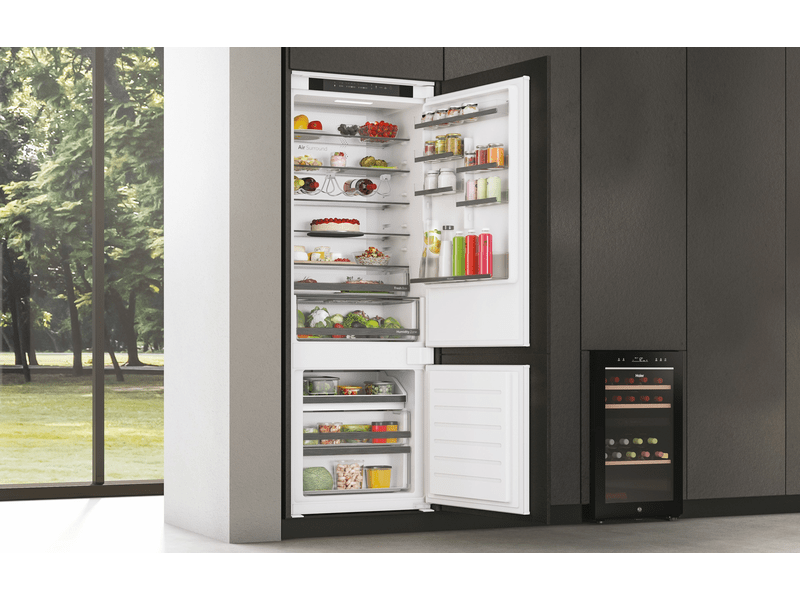 Beépíthető hűtő, E, 248 (186+62) liter