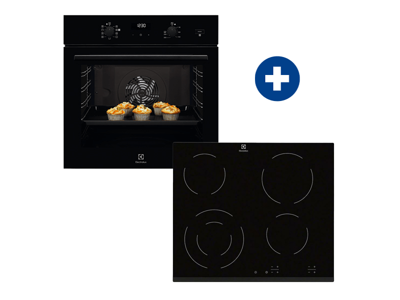 Electrolux EOD5C71Z Beépíthető sütő + Electrolux EHF6241FOK Beépíthető kerámia főzőlap