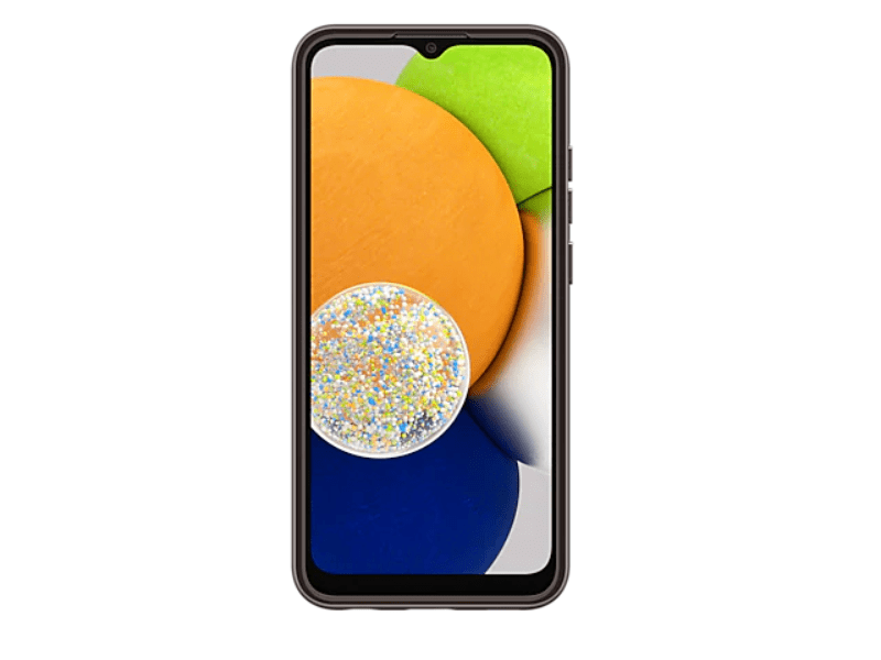 Samsung Galaxy A03 Puha átlátszó fekete tok (EF-QA036TBEGEU)