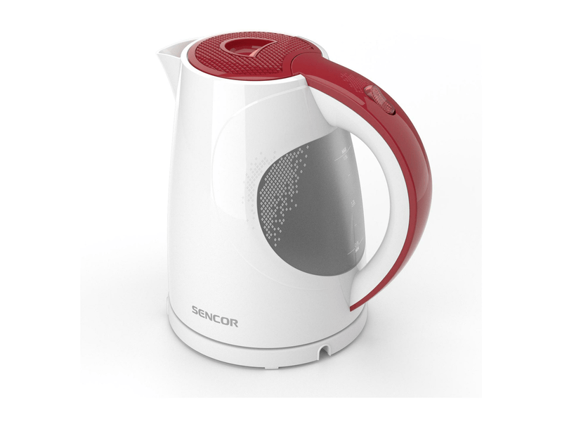 Vízforraló, 2200W, 1.5L, fehér/piros