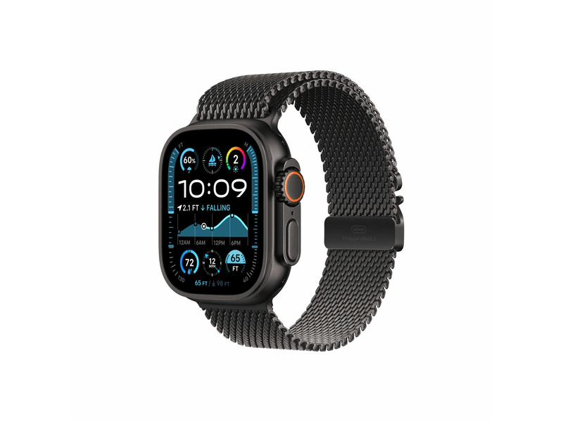 Apple W Ultra2v2 49mm BK Tit Milan LoopS