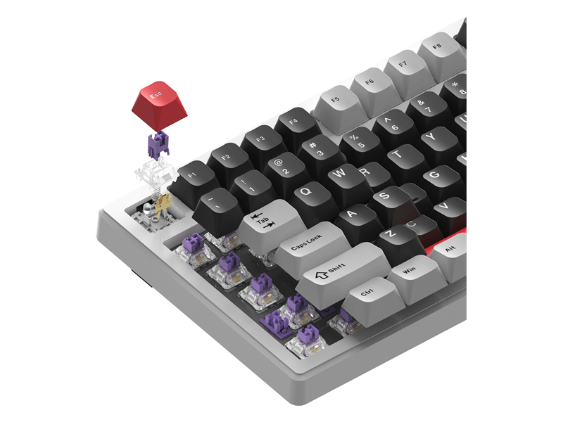 Monka Storm vezeték nélküli gaming billentyűzet, fehér, US (KG991W)