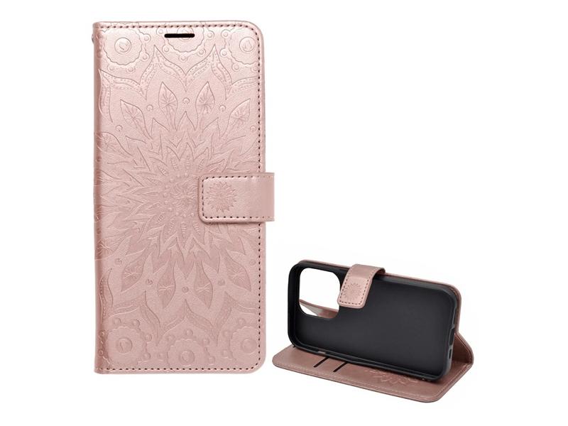Gigapack Apple iPhone 15 Pro Flip tok mandala, rozéarany (GP-145040)