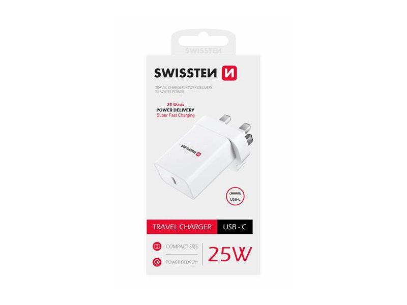 Swissten 22045400 UK (angol) hálózati töltőadapter, 1xUSB-C
