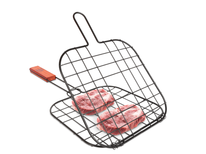 BBQ 56300C Hús grillező rács – fa nyéllel