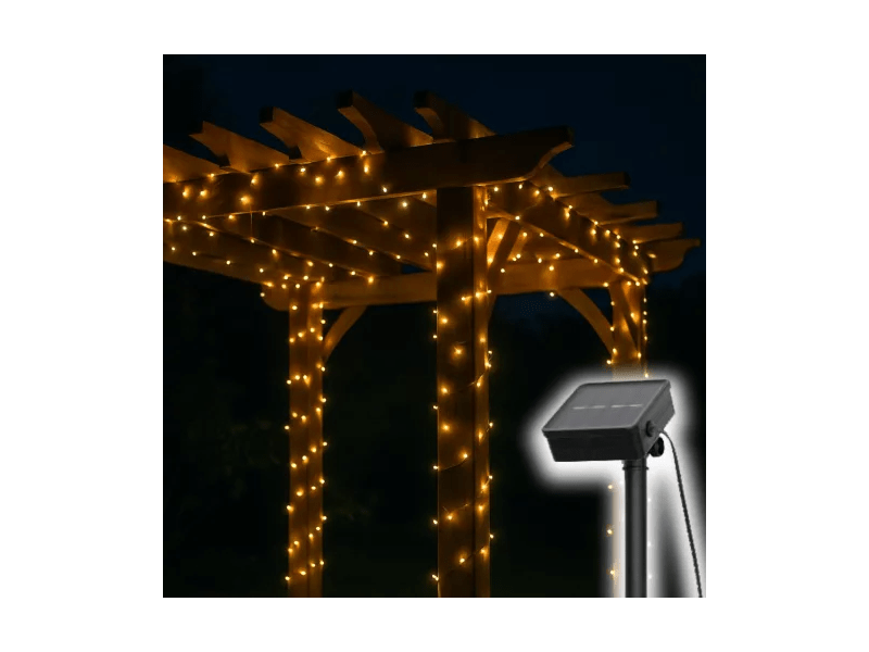 Home SLC200WW Szolár fényfüzér, melegfehér LED, 14m