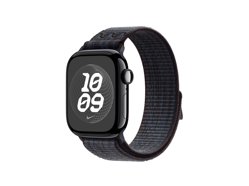 Apple Watch 42 mm-es fekete-kék Nike sportpánt (MYJA3ZM/A)