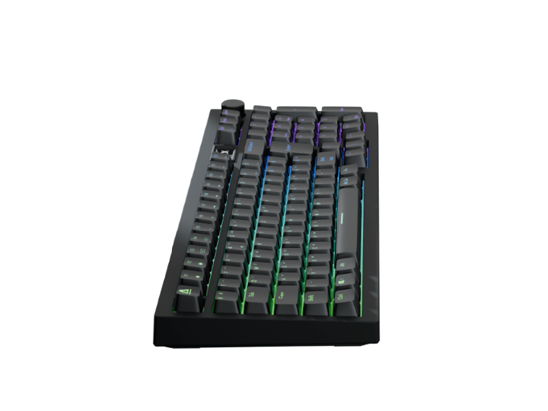 Avax GM03R PRO Gasket RGB tri-mode mechanikus billentyűzet, piros switch