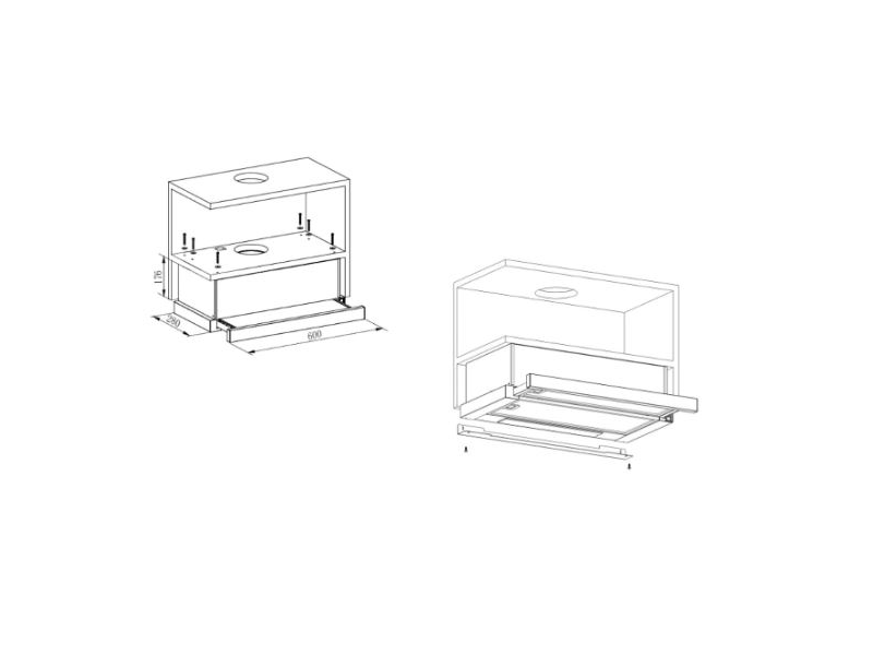 Candy CBT625/2B/1 Teleskopska napa, 60 cm