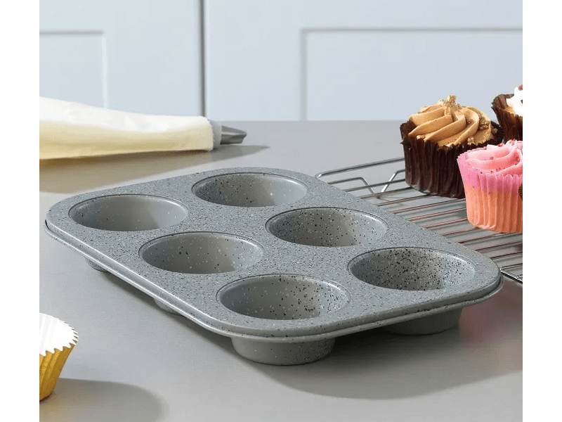 Salter Marblestone Tapadásmentes, szénacél muffin tepsi