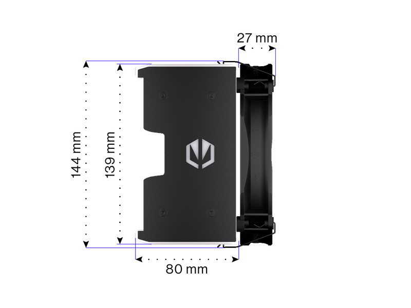 Endorfy Fortis 5 Black ARGB Processzorhűtő, 140mm (EY3A014)