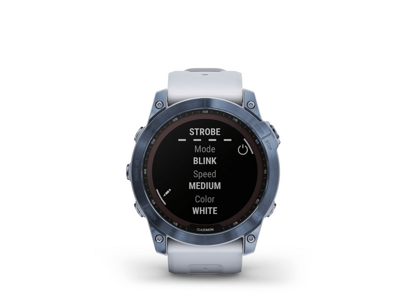 Garmin fenix 7X Sapphire Okosóra, ásványkék, fehér szilikon szíjjal (010-02541-15)