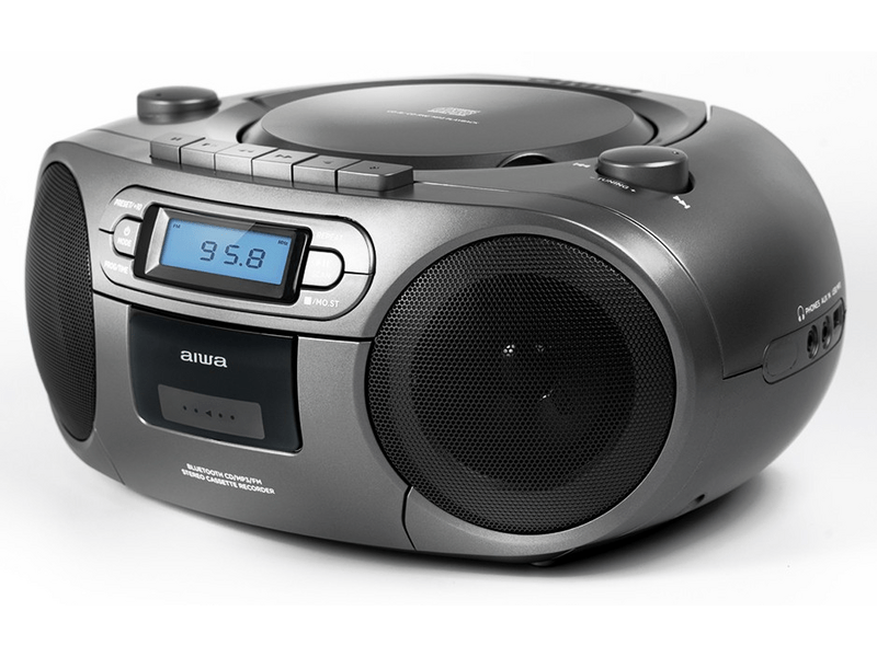 Aiwa RC-250GY hordozható retro boombox, grafit