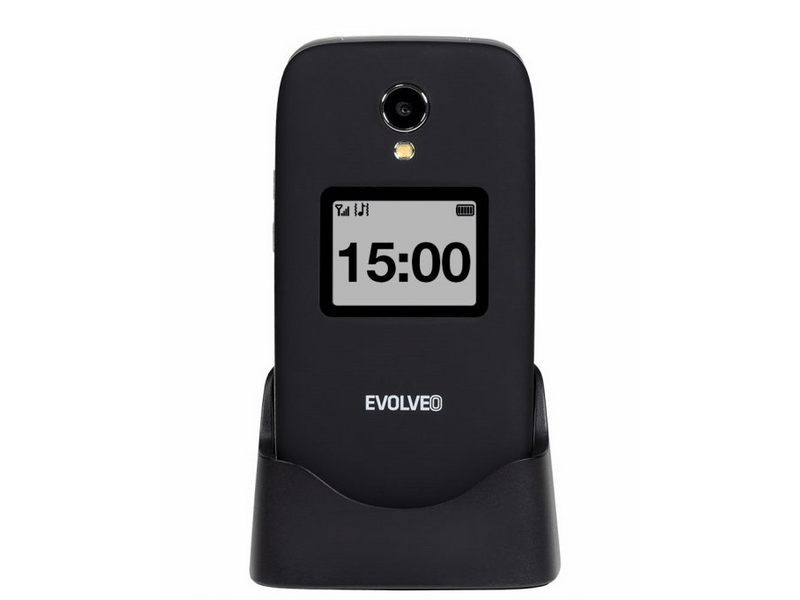Evolveo EP770 EasyPhone FP Felnyitható mobiltelefon időseknek, fekete