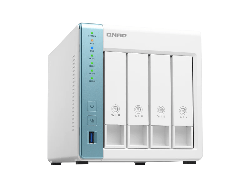 NAS,4fiók,1GB RAM,2x100/1000, 3xUSB3.2