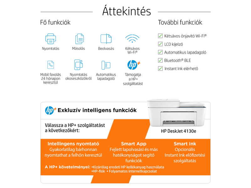 HP DeskJet 4130E multifunkciós színes tintasugaras nyomtató