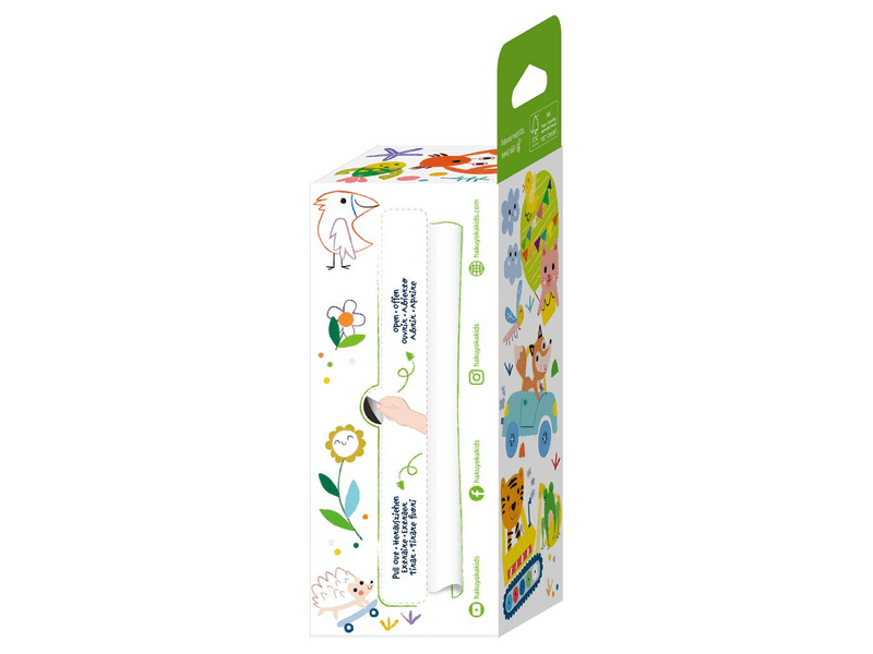 Haku Yoka CS233121 Kihúzható színező 4 db marokkrétával, Járművek