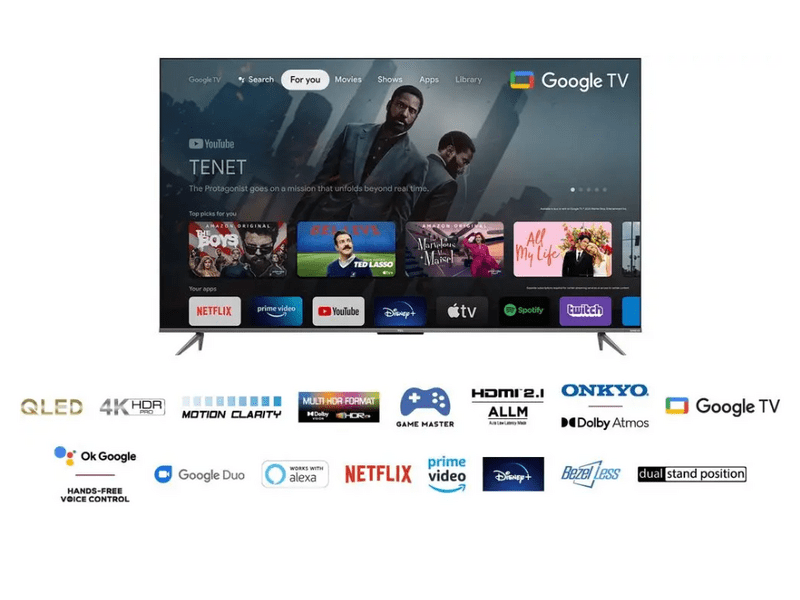 TCL 43C635 4K QLED TV, Gamer Master, 43''