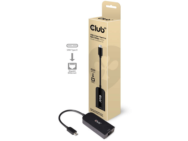 Club3D CAC-1520 USB 3.2 Gen1 Type C - RJ45 Adapter