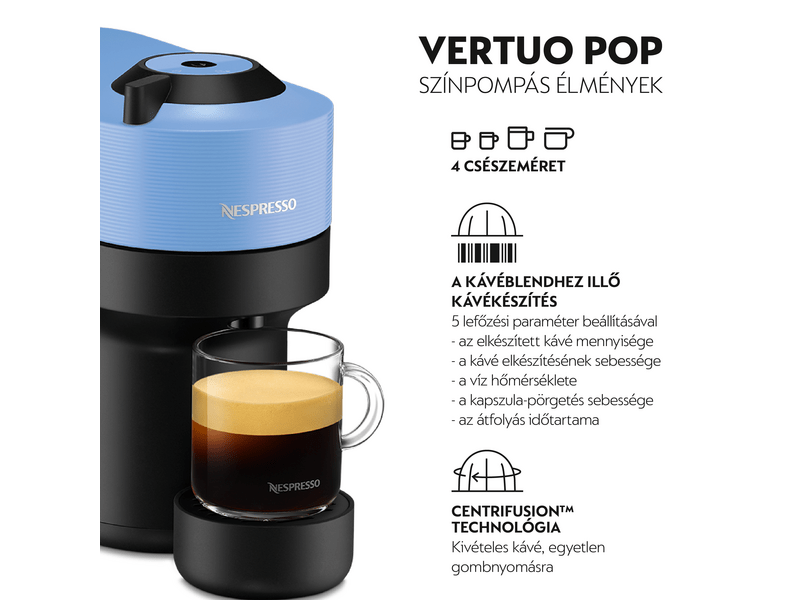 DeLonghi ENV90.A Vertuo Pop Kapszulás kávéfőző, búzavirágkék