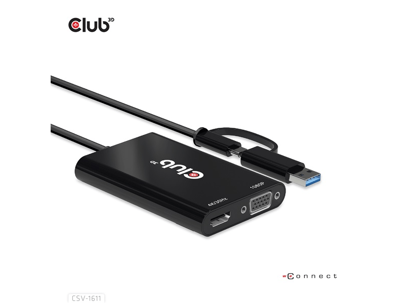 Club 3D CSV-1611 HDMI/VGA Dual Átalakító