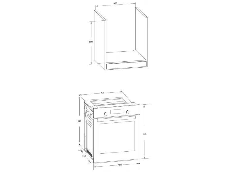 MPM MPM-45-BO-23C Beépíthető elektromos sütő